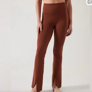 Athleta Ancient Mahogany Brown Elation Split Flare Pant